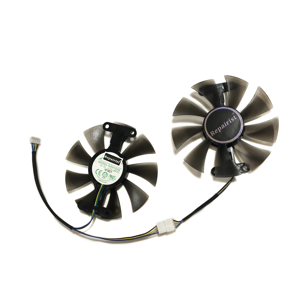 Rx 580 8Gb 2048Sp Gpu - 2 ชิ้น/เซ็ต,GA91S2H,พัดลมการ์ดจอ,เส้นผ่านศูนย์กลาง 85 มม.,สำหรับ SJS AMD