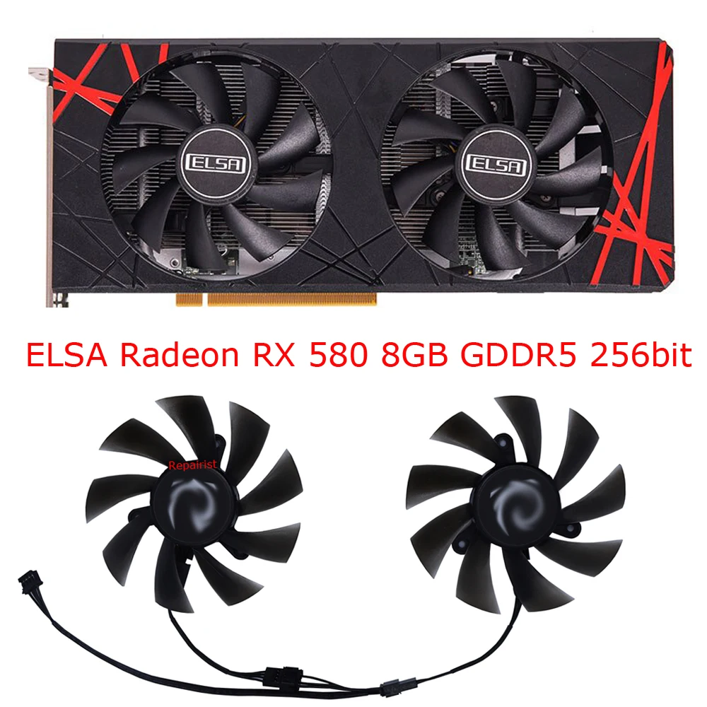 2ชิ้น/เซ็ต,พัดลมการ์ดกราฟิกตัว - Rx 580 8Gb 2048Sp Gpu บทวิจารณ์และราคา