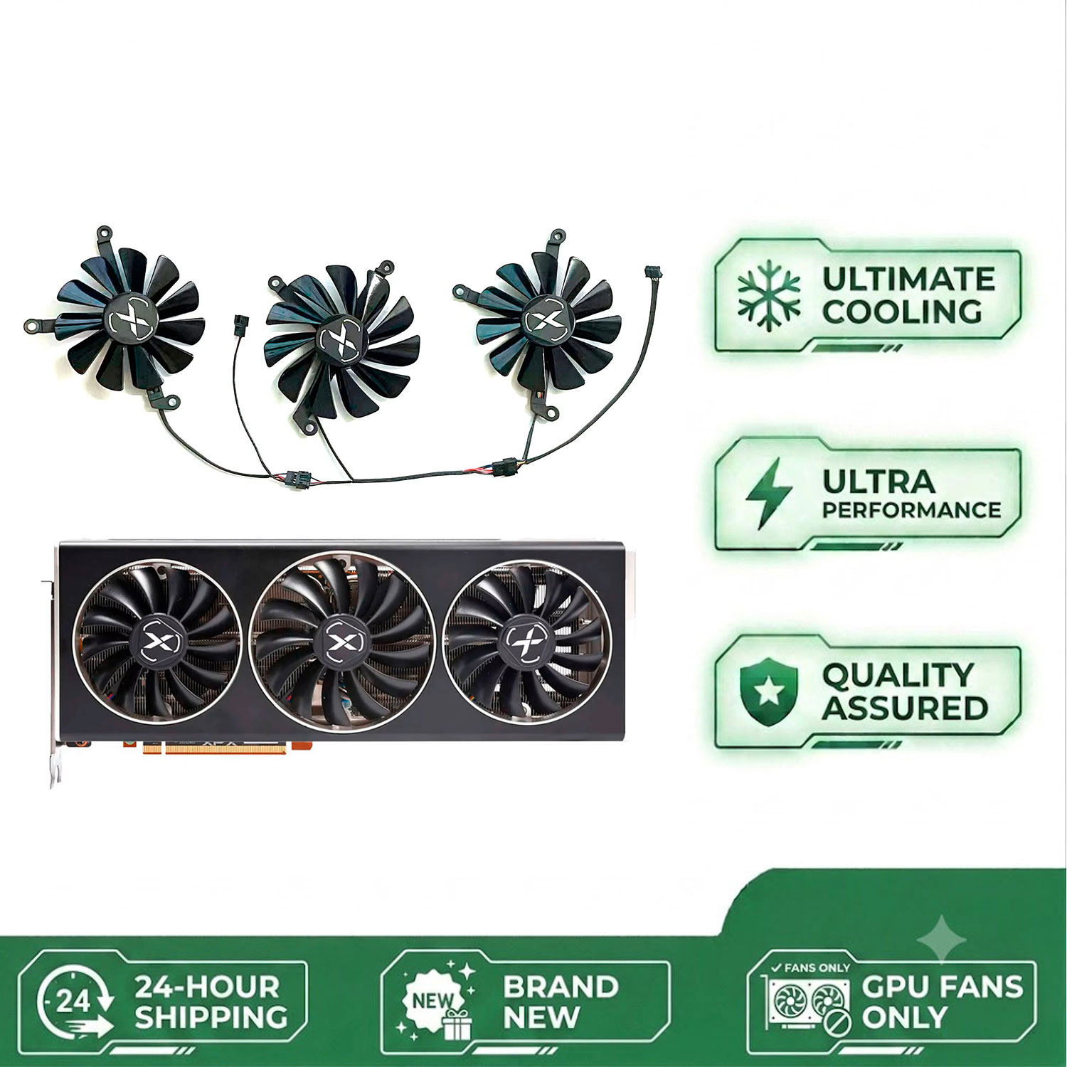 พัดลม GPU DIY ใหม่ 4PIN 95MM 8 - Rx 6700 Xt 12Gb Graphics Card บทวิจารณ์และราคา