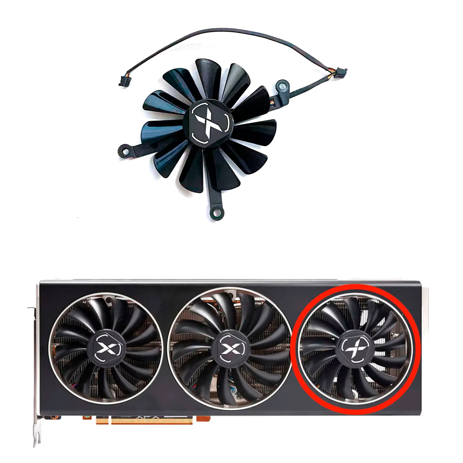 พัดลม GPU DIY ใหม่ 4PIN 95MM 8 - Rx 6700 Xt 12Gb Graphics Card บทวิจารณ์และราคา