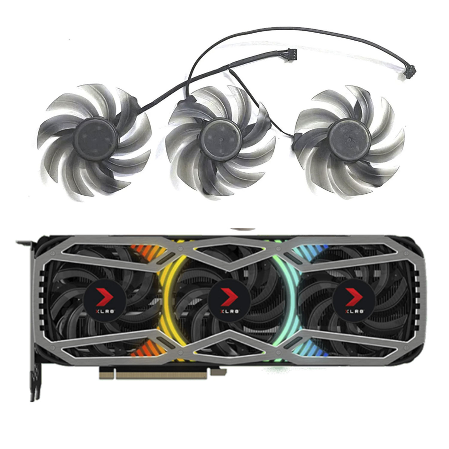 82 มม. FD8015U12D สำหรับ PNY R - Rtx 3090 24Gb Graphics Card บทวิจารณ์และราคา